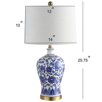 Jennifer 25.25" Ceramic/Metal LED Table Lamp